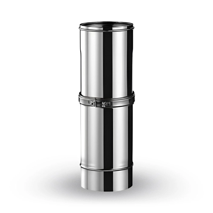 Ø130 Tub reglabil coș de fum TEI simplu perete 256-456mm