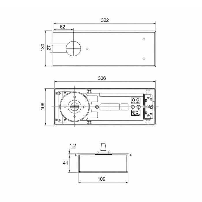 TS-840 Black Amortizor pardoseală