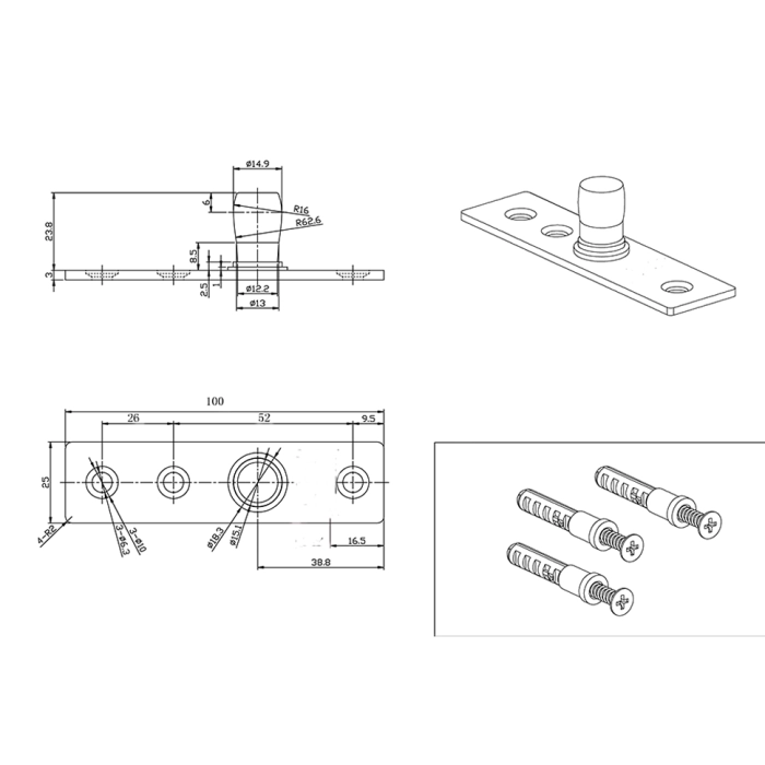 KE-502C PSS Ось верхняя