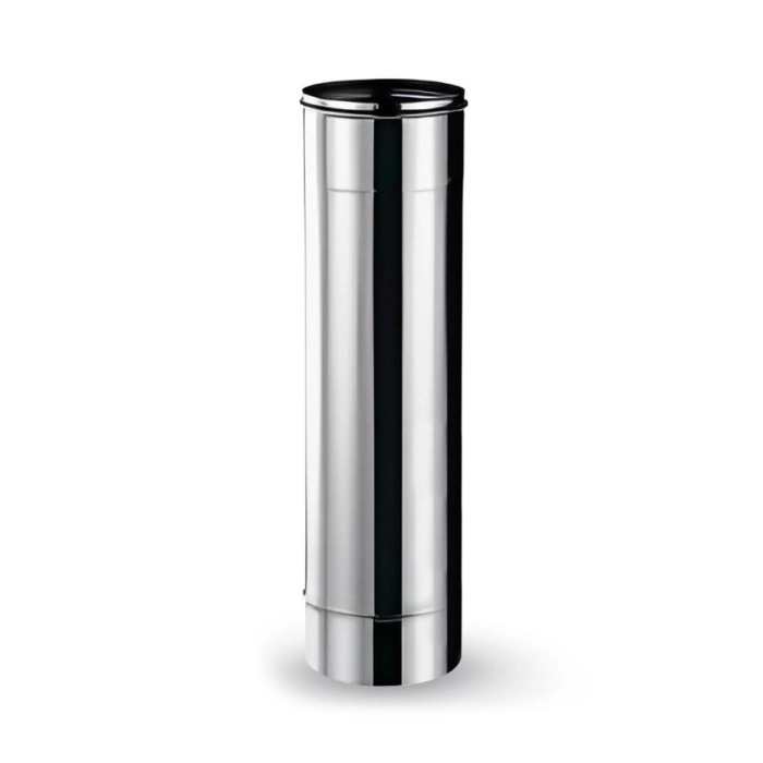 Ø130 Tub coș de fum TI simplu perete 500mm