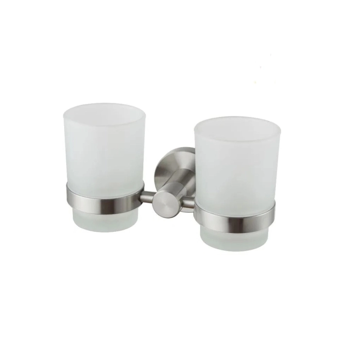 Pahar dublu pentru periuțe de dinți Satin-4010-S