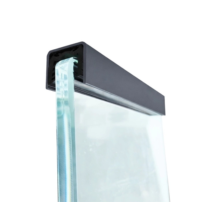7784 Grey (Antracit) / Profil aluminiu mână curentă 25x28mm, L-6m, sticlă 6+6, 8+8, 10+10