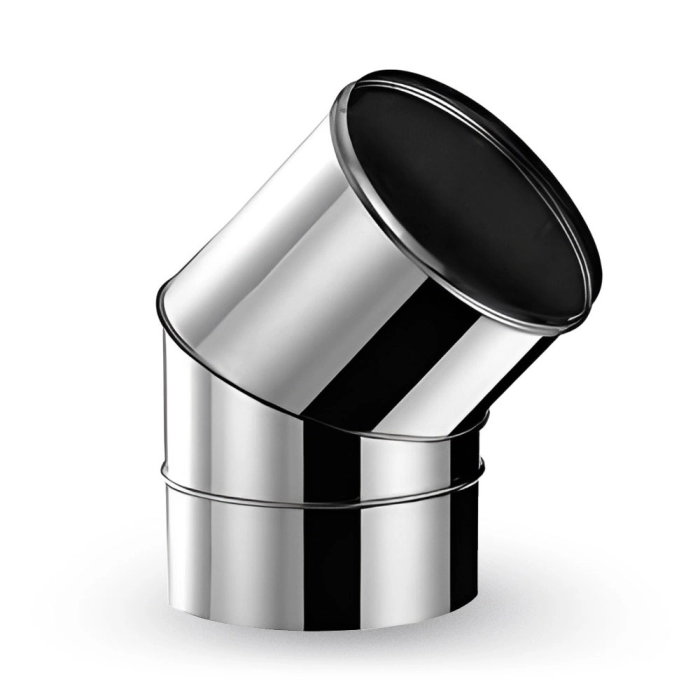 Ø200 Cot coș de fum CI simplu perete 45°