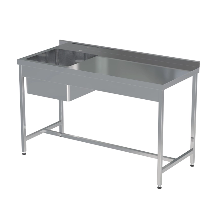 Моечный стол с раковиной (слева) MM34 INOX AISI 304