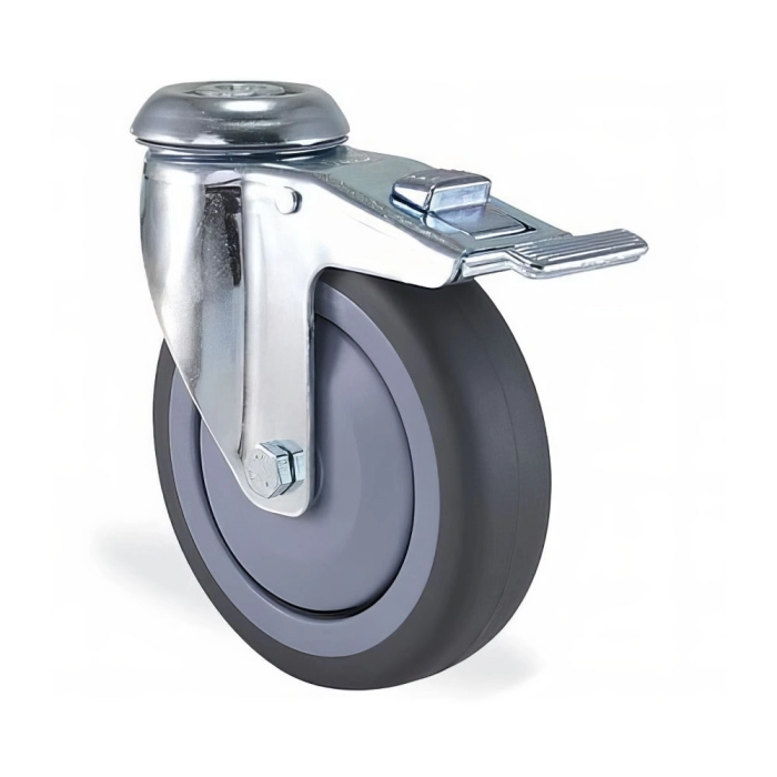 Колесо 2800 MTR Ø100мм F18 полипропилен/резина 100кг с тормозом