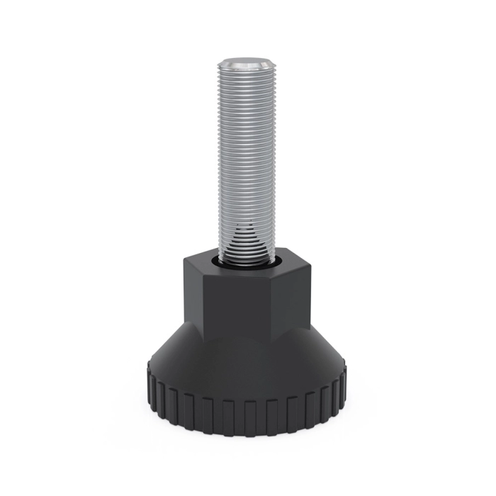 Picior din plastic Ø45mm cu filet M10x35mm