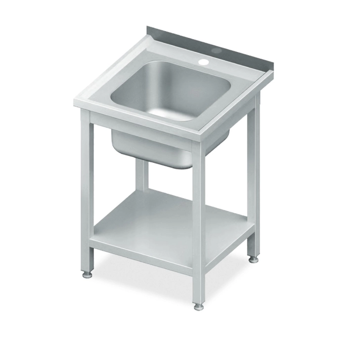 Spălător cu o cuvă MM1 INOX AISI 304 cu o poliță