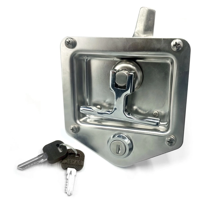 Замок Нерж./Хром для ящиков прицепов тип T