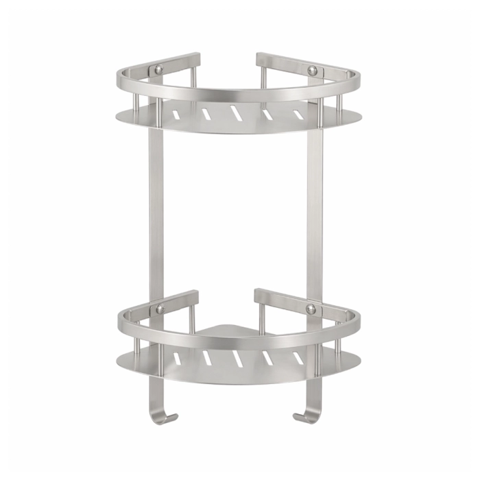 Raft unghiular pentru baie cu 2 niveluri inox - 40052S