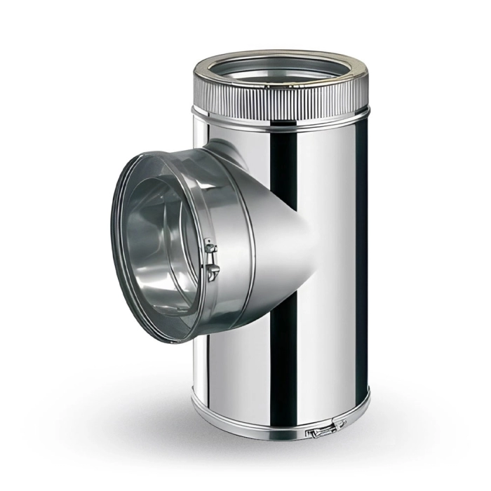 Ø200/260 Teu coș de fum TTDPI cu scurgere a condensului 90°
