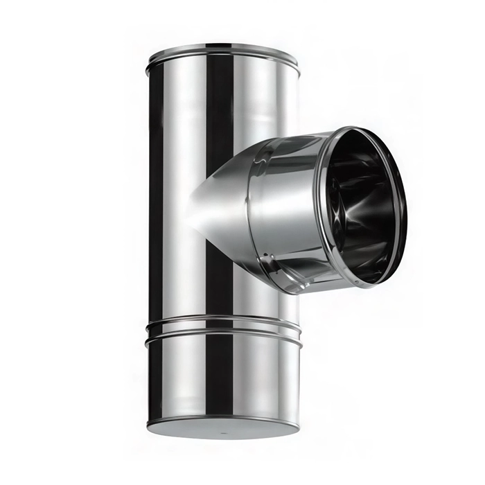 Ø180 Teu coș de fum TTI simplu perete 90°