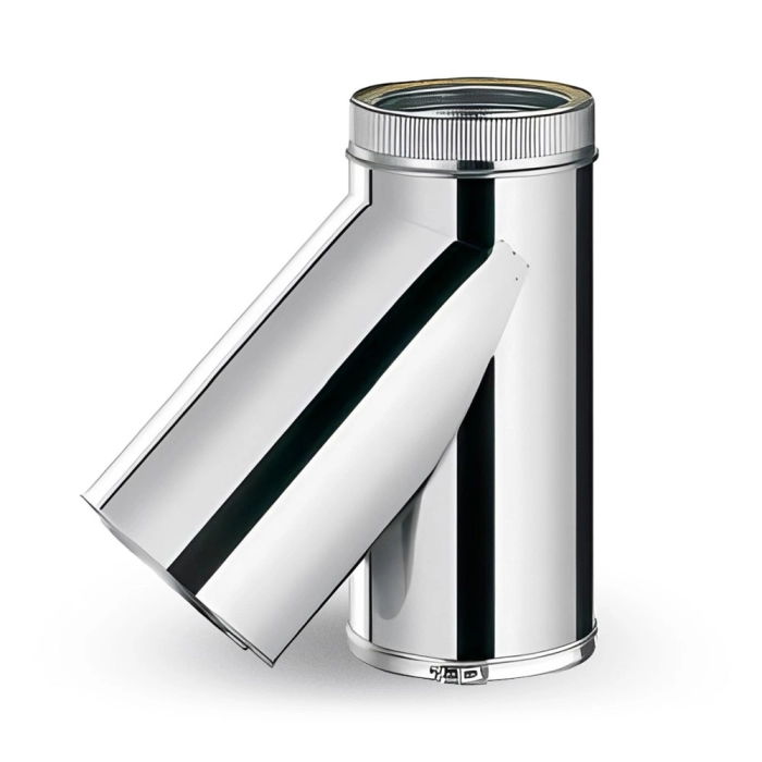 Ø200/260 Teu coș de fum TTDPI cu scurgere a condensului 45°