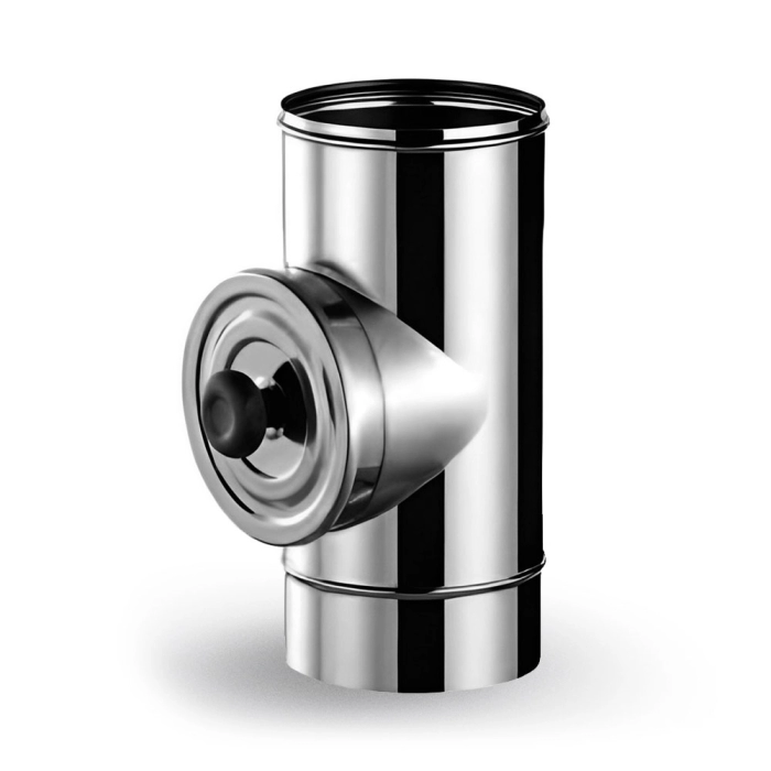 Ø250 Teu coș de fum TIN cu revizuire