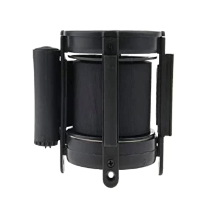 Casetă cu bandă retractabilă neagră L=3m pentru stâlpi de delimitare 63mm