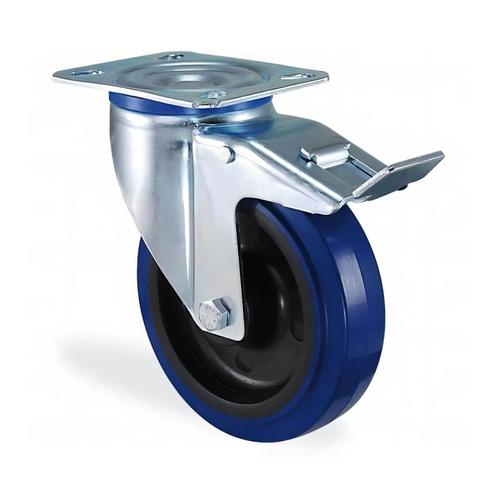 Roată K3302 PRS Ø125mm F18 poliamidă/cauciuc 150kg cu frână