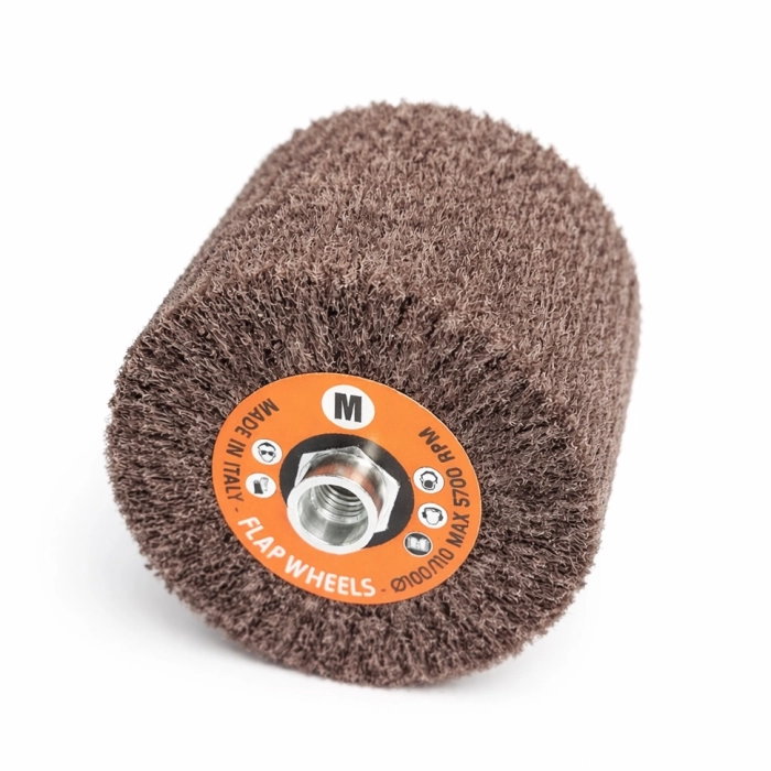 Tambur lamelar STT din pânză abrazivă neţesută Ø100x100xM14 "Medium"