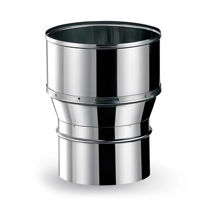 Ø160/180 Adaptor din cazan coș de fum RI la tub simplu perete cu trecerea crescută
